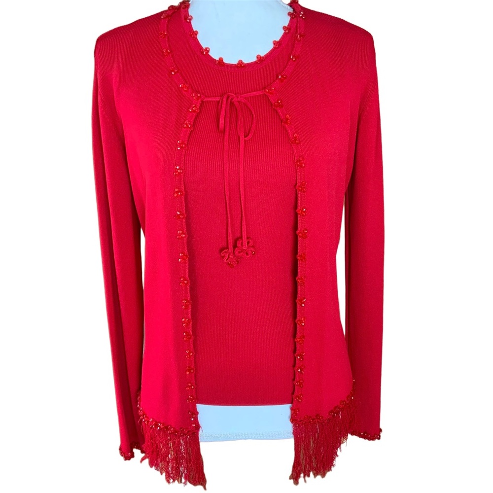 M. Nicole Evening Women’s Cardigan Cami Holiday Twin Set